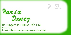 maria dancz business card